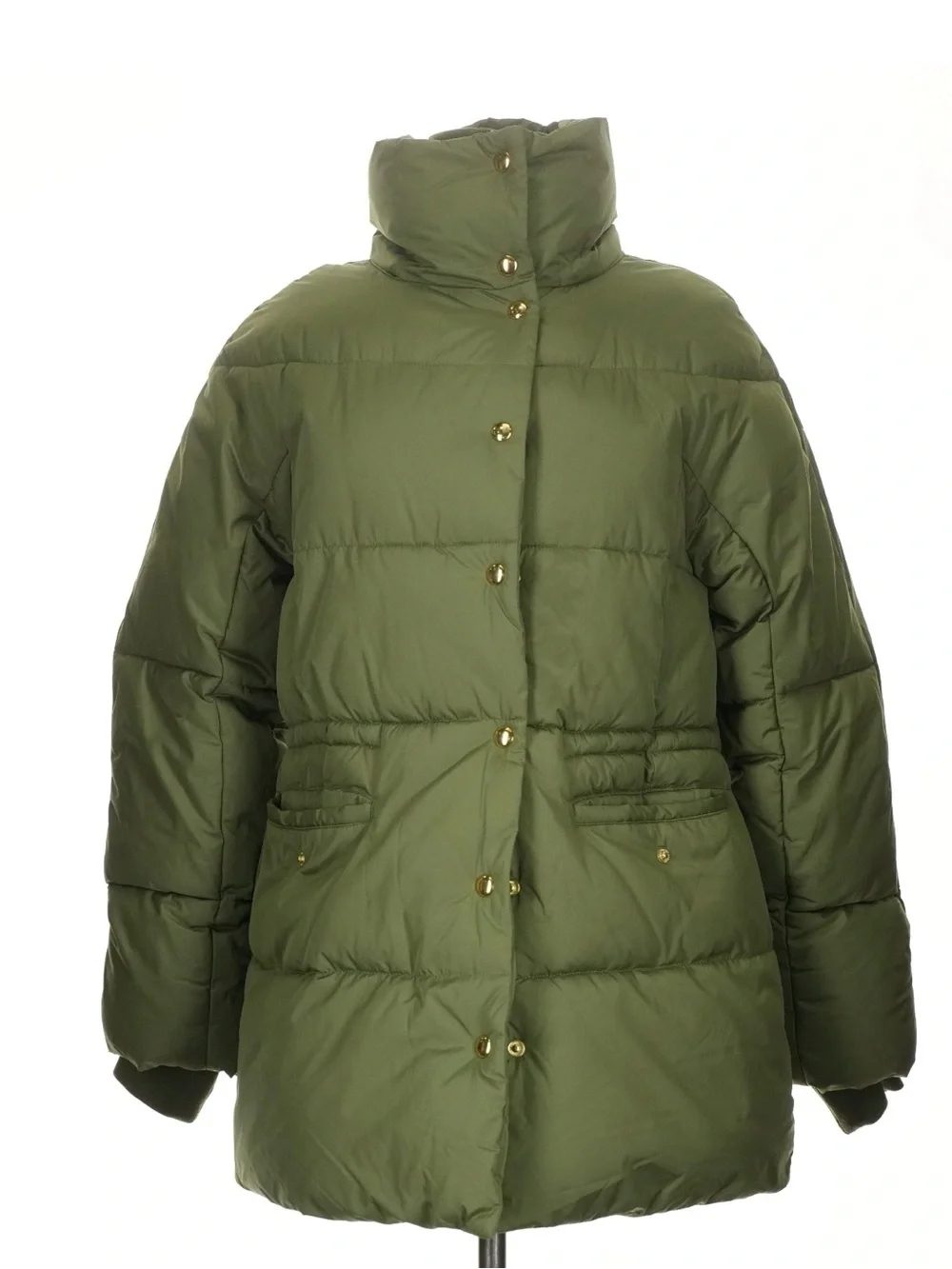 J. Crew Olive Green Superwarm Tech Puffer Water-Repellent Coat w/ PrimaLoft XS
